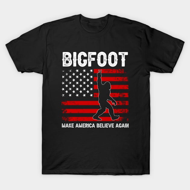 Bigfoot 2024 - Make America Believe Again T-Shirt by GreenCraft